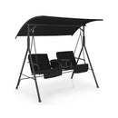 Porch Swing Chair with Adjustable Canopy-Beige by DirectDeals