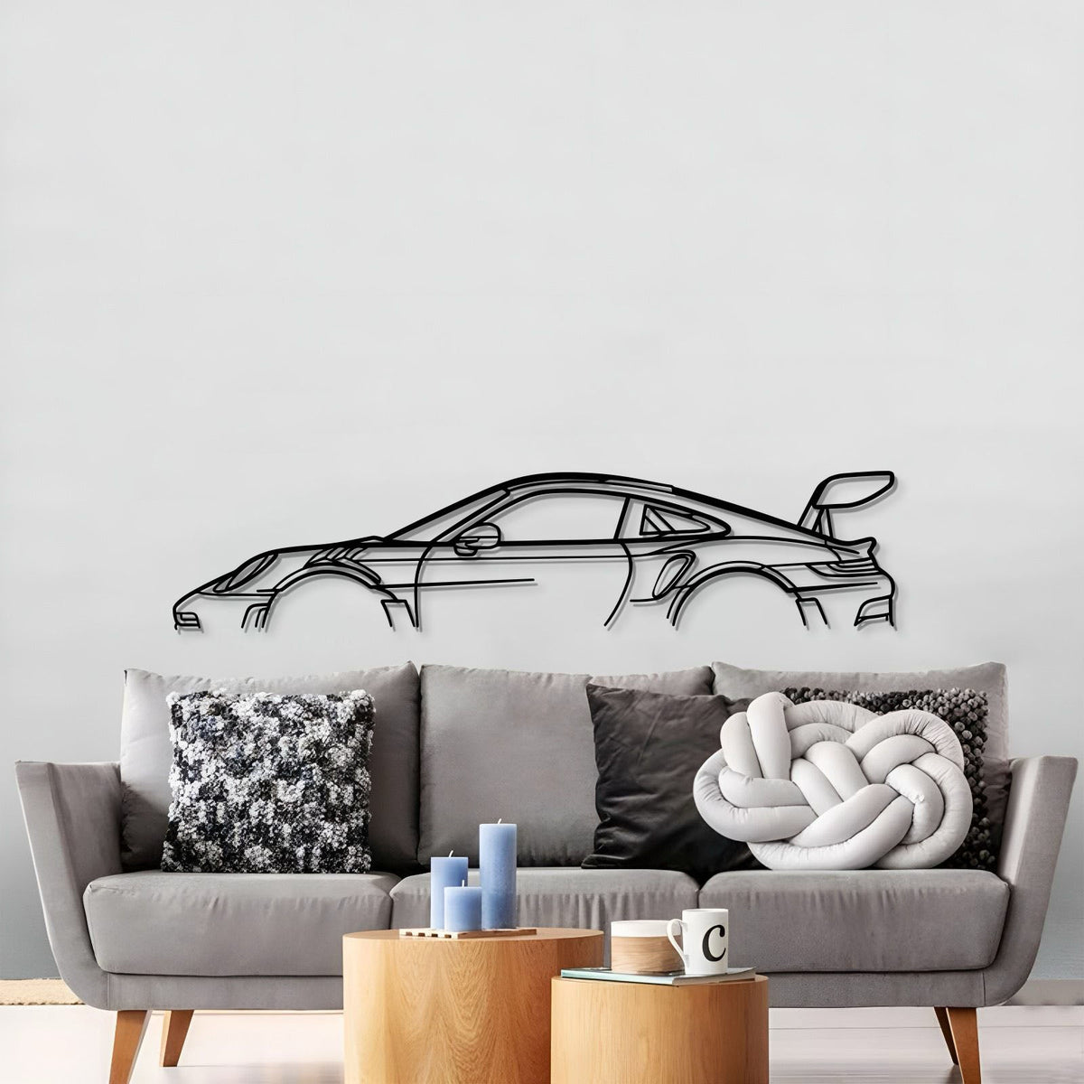 911 GT3 RS Model 992 Metal Car Wall Art  - MT0860, detail