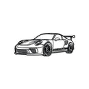 911 GT3 RS 992 Perspective Metal Car Wall Art - MT0460