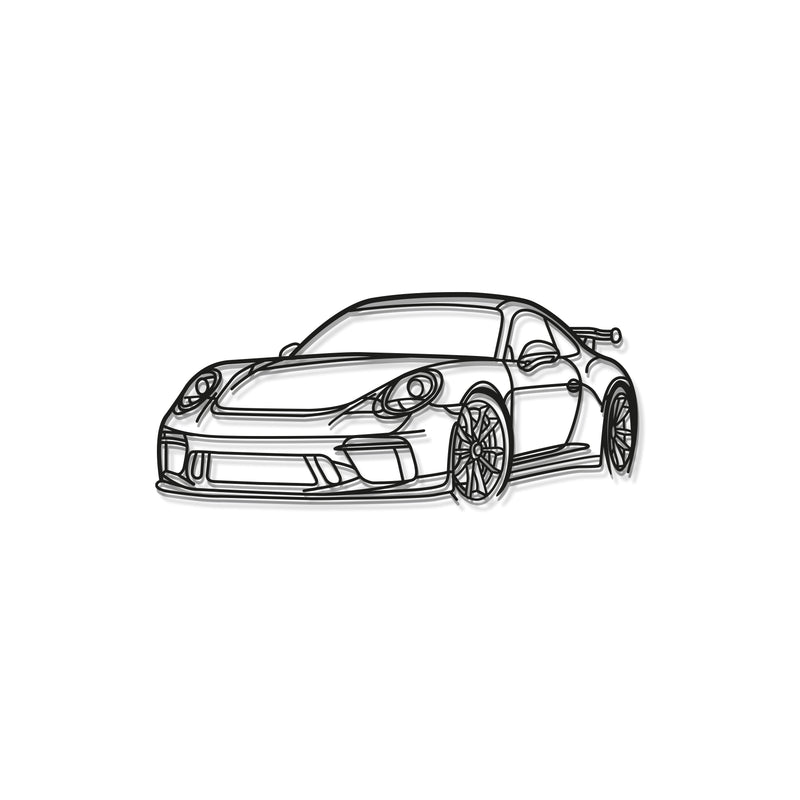 911 GT3 Model 991 Perspective Metal Car Wall Art  - MT0852