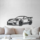 911 GT3 RS 992 Perspective Metal Car Wall Art - MT0460