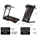 Rovix Portable 3.5HP Space Saving Folding Treadmill W/ Incline & 12 Preset Programs (SAK29735)