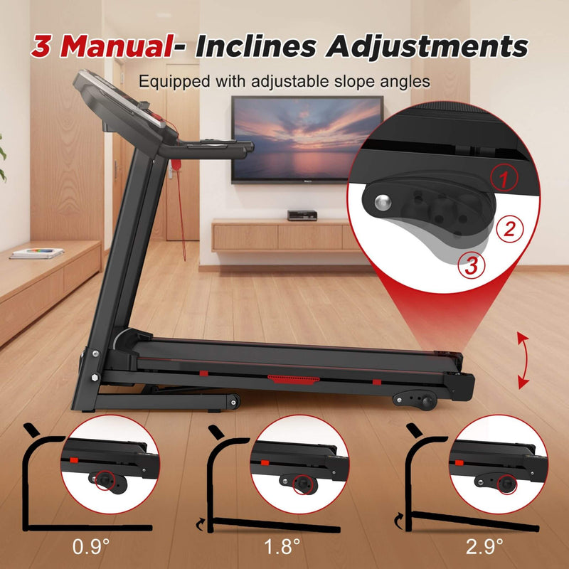 Rovix Portable 3.5HP Space Saving Folding Treadmill W/ Incline & 12 Preset Programs (SAK29735)