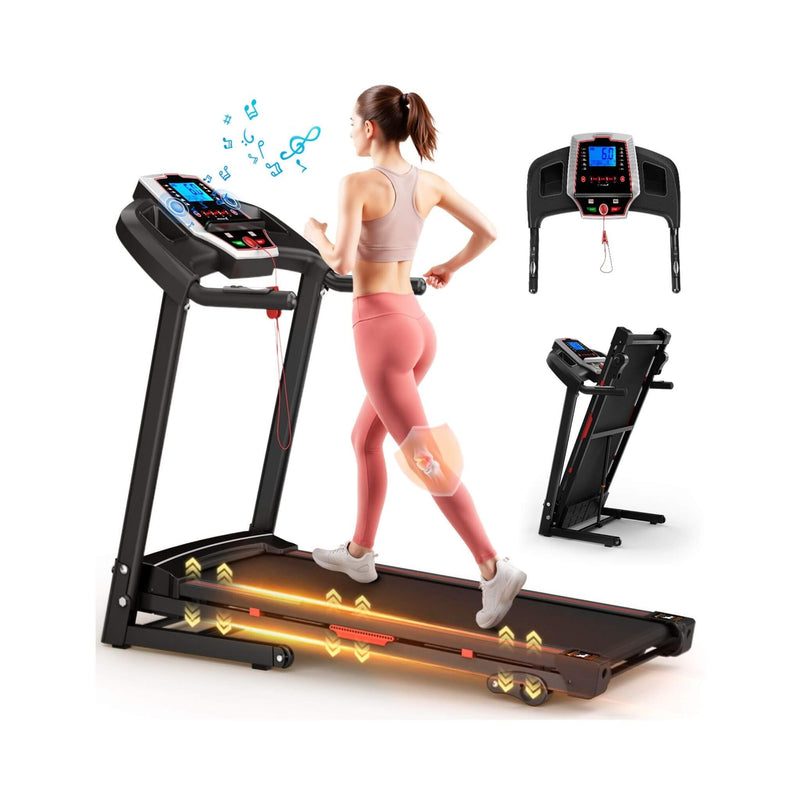 Rovix Portable 3.5HP Space Saving Folding Treadmill W/ Incline & 12 Preset Programs (SAK29735)