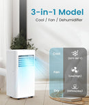 portable Air Conditioner, 10000 BTU Air Conditioner with Cooling, Fan, Dehumidifier, Sleep Mode, ≤55 db, Cooling up to 450 Sq. Ft. with 24H Timer
