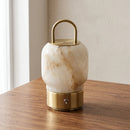 Portable Alabaster Lantern Table Lamp