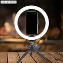 GobekUsa Portable LED Circle Makeup Phone Holder with Adjustable Tripod Stand in Sleek Black