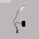 GobekUsa Portable Black LED Makeup Light with Flexible Arm - Minimalist Illuminating Solution for Rectangular Mirrors