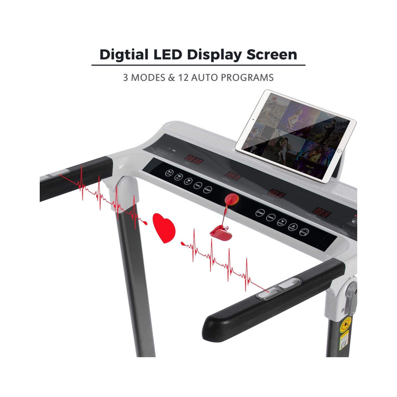 Rovix Portable Compact Home Cardio Fitness Treadmill With 3.5HP Electric Motor & Bluetooth Speakers (SAK32416)