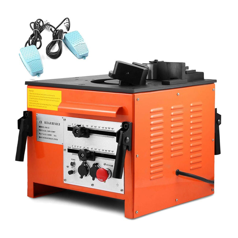 Portable Electric 1 Inch Rebar Metal Conduit Pipe Tube Bender W/ Foot Switch (96712584)