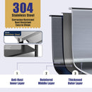 Portable Folding Grill Prep Table with Wheels, Stainless Steel BBQ Grill Stand for Camping, Tailgating and Outdoor Cooking T0130SA