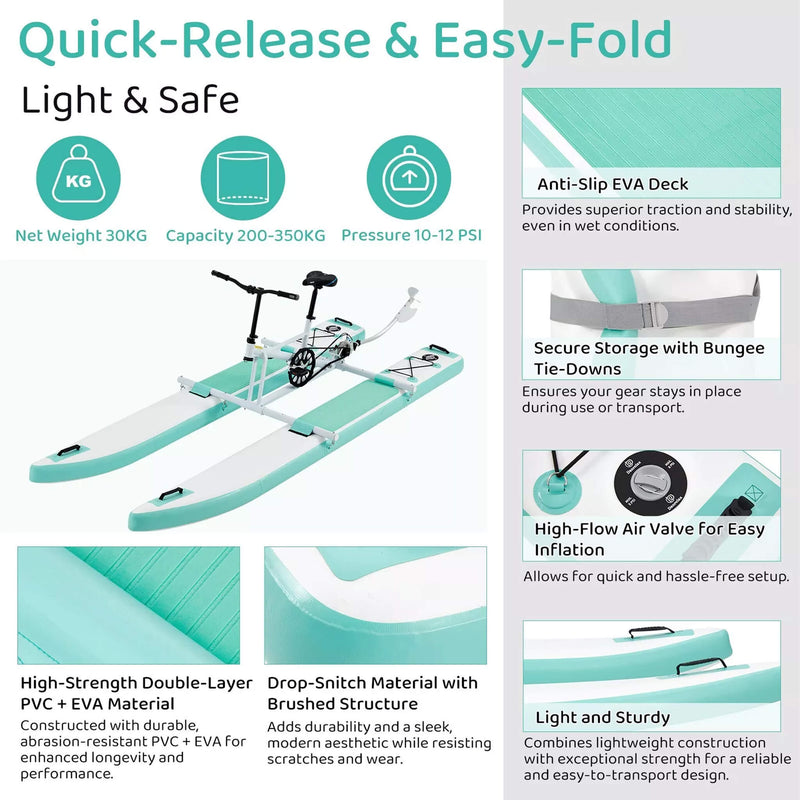 Portable Inflatable Water Marine Pedal Water Bike Kit With Accessories (SAK61284)