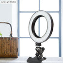 GobekUsa Portable LED Mirror Light with Black Clip-on, Metal Shade for Mobile Phone Support
