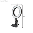 GobekUsa Portable LED Mirror Light with Black Clip-on, Metal Shade for Mobile Phone Support