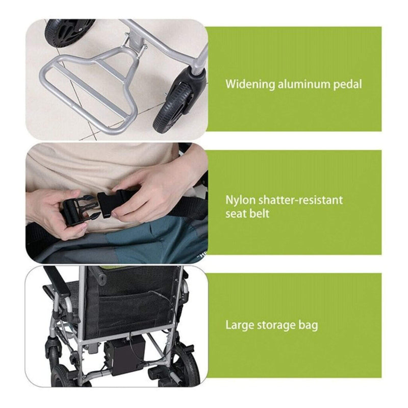 Portable Lightweight Electric Foldable Power Wheelchair, 24V (SAK23410)