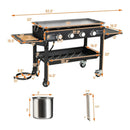 Portable Outdoor 4 Burner Propane Flat Top Gas Grill W/ Wheels, 60K BTU (SAK66104) by SAKSBY.com