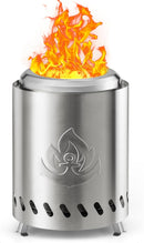 Portable Outdoor Fire Pit with Stand, Low Smoke Burning Tabletop Fire Pit Fuel