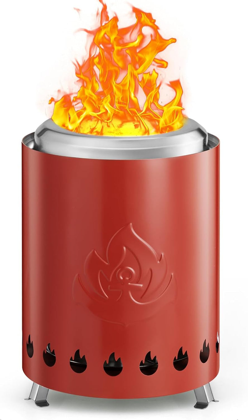 Portable Outdoor Fire Pit with Stand, Low Smoke Burning Tabletop Fire Pit Fuel