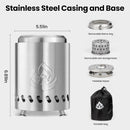 Portable Outdoor Fire Pit with Stand, Low Smoke Burning Tabletop Fire Pit Fuel