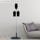 GobekUsa Portable Circular LED Makeup Light with USB Port - Metal Phone Holder in Black/White/Pink