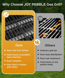 Portable  Propane Gas Grill, 15000BTUS, 348 SQ Inch  Cooking Areas, for Outdoor Camping/Tailgating/Picnic, Black