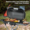 Portable  Propane Gas Grill, 15000BTUS, 348 SQ Inch  Cooking Areas, for Outdoor Camping/Tailgating/Picnic, Black