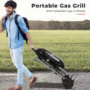 Portable  Propane Gas Grill, 15000BTUS, 348 SQ Inch  Cooking Areas, for Outdoor Camping/Tailgating/Picnic, Black