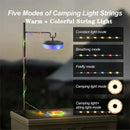 Portable white and black led camping light strip garden tent decor by Decorbites
