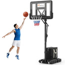 Portable Basketball Hoop with 4.6 to 10 Feet 10-Level Height Adjustable by LJGDeals