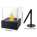 Square Tabletop Fire Bowl Pot with Four-Sided Glass by JHY DESIGN