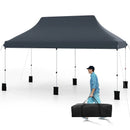 10 X 20 FT Pop up Canopy Tent Foldable Portable Outdoor Gazebo with Carry Bag-Blue by LJGDeals