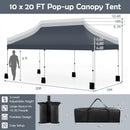 10 X 20 FT Pop up Canopy Tent Foldable Portable Outdoor Gazebo with Carry Bag-Blue by LJGDeals