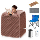 Portable Personal Steam Sauna Spa with Steamer Chair-Coffee by LJGDeals