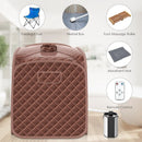 Portable Personal Steam Sauna Spa with Steamer Chair-Coffee by LJGDeals