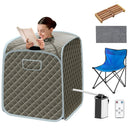 Portable Personal Steam Sauna Spa with Steamer Chair-Gray by LJGDeals