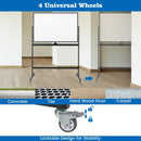 32 x 47 Inch Portable Rolling White Board-Black by LJGDeals