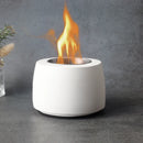 4.7"x3" Mini White Cement Fireplace Round by JHY DESIGN