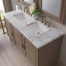 James Martin Portland 60" Double Bathroom Vanity, Whitewashed Walnut