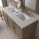 James Martin Portland 60" Double Bathroom Vanity, Whitewashed Walnut