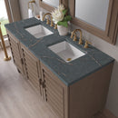 James Martin Portland 60" Double Bathroom Vanity, Whitewashed Walnut