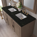 James Martin Portland 60" Double Bathroom Vanity, Whitewashed Walnut