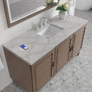 James Martin Portland 60" Single Bathroom Vanity, Whitewashed Walnut