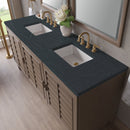 James Martin Portland 72" Double Bathroom Vanity, Whitewashed Walnut