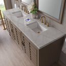 James Martin Portland 72" Double Bathroom Vanity, Whitewashed Walnut