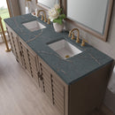 James Martin Portland 72" Double Bathroom Vanity, Whitewashed Walnut