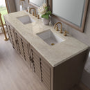 James Martin Portland 72" Double Bathroom Vanity, Whitewashed Walnut