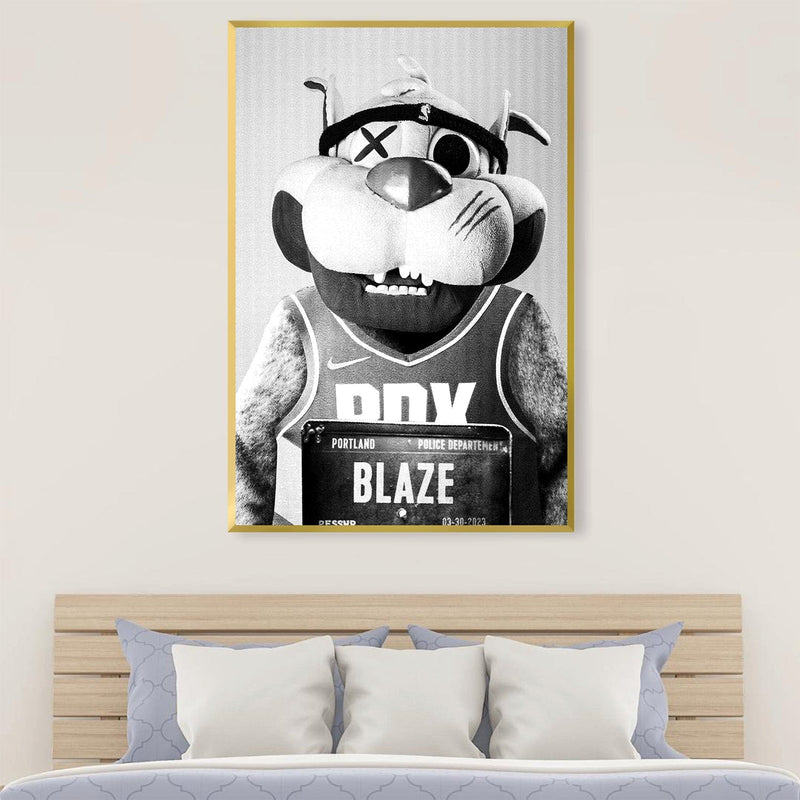 Portland Trail Blaze Mugshot Black Canvas