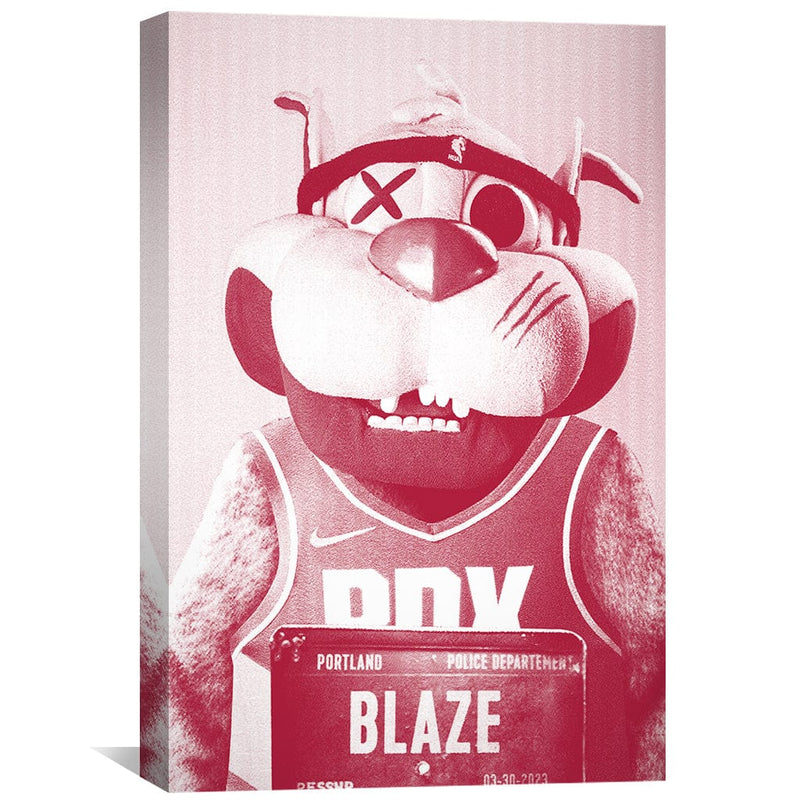 Portland Trail Blaze Mugshot Red Canvas