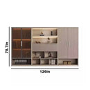 Posh · Modern Office Shelves w/ Lighting & Storage