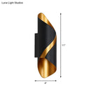 GobekUsa Metal Wall Light with Post-Modern LED Technology, Black & Gold Finish